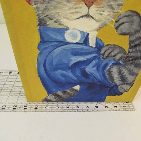 Carol Lew 'Rosie the Feline' Canvas Art Print 14"x11"x2.5" - Picture 12 of 14